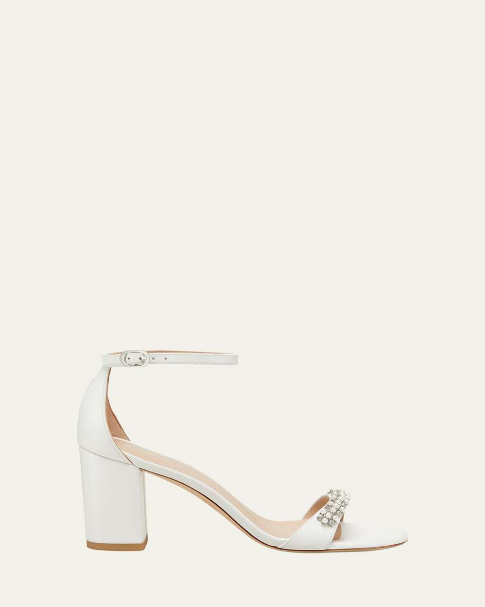 Nudist Poppy Embellished Ankle-Strap Sandals